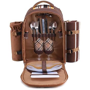 apollo walker Picnic Backpack Bag for 2 Person with Cooler Compartment