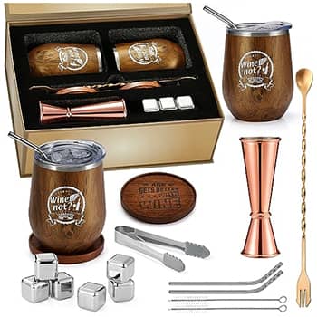 Engagement Gifts for Couples Unique, Wine Tumbler Gift Sets