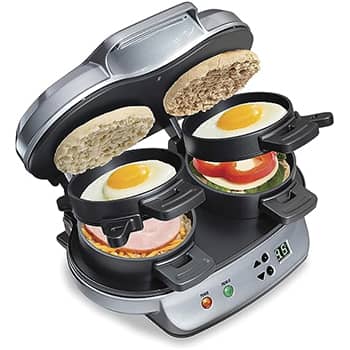 Hamilton Beach Dual Breakfast Sandwich Maker with Timer,