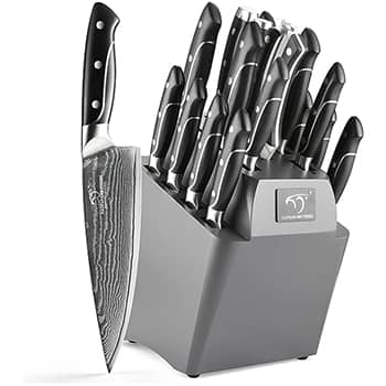 18 Pieces Damascus Kitchen Knife Set