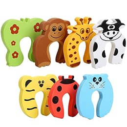 7Pcs Finger Pinch Guard, HNYYZL Cartoon Animal Door Stop Soft Foam Cushion Baby Finger Protector