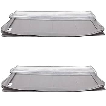 Amazon Basics Under Bed Fabric Storage Container Bags with Window and Handles