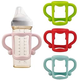 Bottle Holder for Baby Self Feeding,4 Pack Bottle Handles for Dr Brown Narrow Baby Bottles