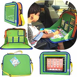 Car Organizer Back Seat for Kids & Tablet Holder for Car with Kick Mats & Lap Tray