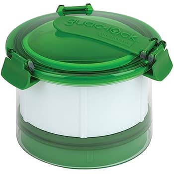 Casabella Container, Guac-Lock White, Green/Clear