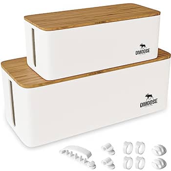 DMoose Cable Management Box - Ultimate Cord Hider & Power Strip Cover