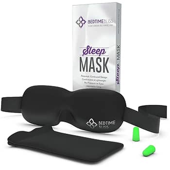 Eye Mask for Sleeping Men/Women with Carry Pouch and Ear Plugs (No Scent)