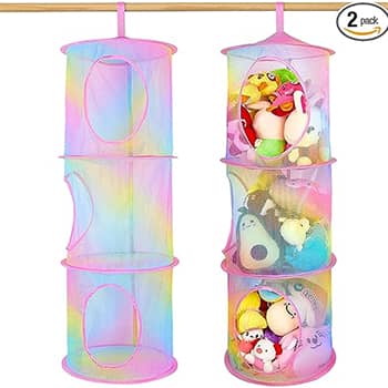 FIOBEE Stuffed Animals Hammock Net Toy Storage 2 Pack