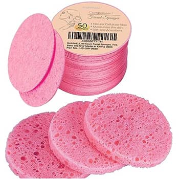 GAINWELL 50-Count Compressed Facial Sponges for Daily Facial Cleansing and Exfoliating