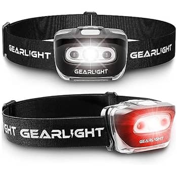 GearLight 2Pack LED Headlamp - Outdoor Camping Headlamps with Adjustable Headband