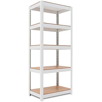 HOMEDANT House 5 Tier Laminated Metal Shelving Unit