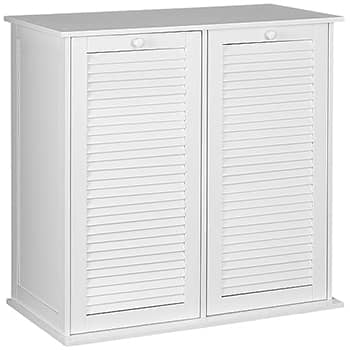 Household Essentials Tilt-Out Laundry Sorter Cabinet with Shutter Front