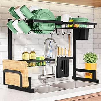 Kitsure Dish Drying Rack - Adjustable & Space-Saving Dish Rack