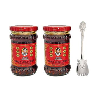 Lao Gan Ma Spicy Chili Crisp - Spicy Chinese Chili Oil Hot Sauce with Roasted Chili Pepper Flakes
