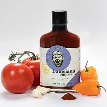 Louisiana Style Hot Sauce - 7oz Bottle - 9,410 Scovilles - Made in USA with Cayenne & Habanero Peppers