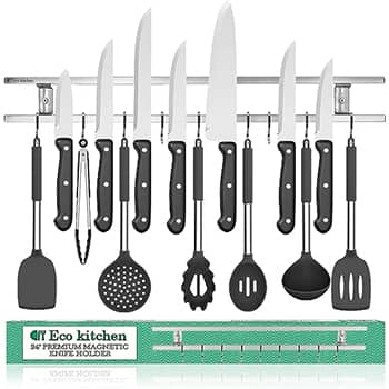 Magnetic Knife Holder for Wall - Stainless Steel Knife Magnetic Strip 24 Inch