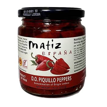 Matiz Espana Piquillo Peppers, Denomination of Origin Lodosa, 7.6 ounce (1 Jar)