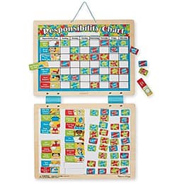 Melissa & Doug Magnetic Responsibility Chart | Toddler Routine, Kids Reward Board, Chores Chart, For Kids Ages 3+