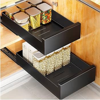 Pull Out Cabinet Organizer Fixed With Adhesive Nano Film
