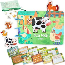 SpiritnSprout Montessori Busy Book for Toddlers 1-3