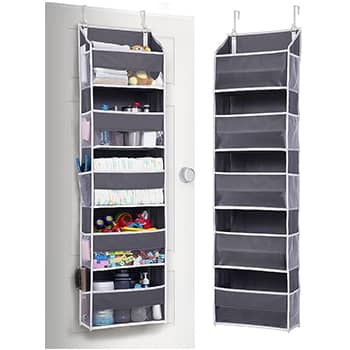 ULG 1 Pack Over Door Organizer with 5 Large Pockets 10 Mesh Side Pockets