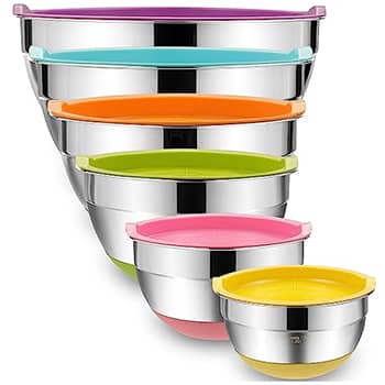 Umite Chef Mixing Bowls with Airtight Lids, 6 Pieces