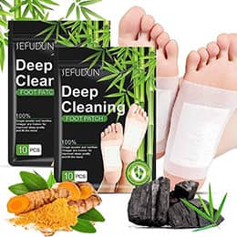 20PCS Foot Pads, Natural Bamboo Vinegar Ginger Powder Foot Pads