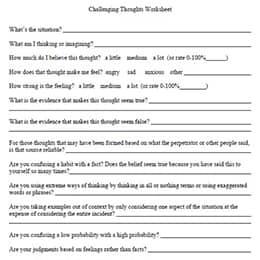 Fillable Worksheet by Morrison Clinic