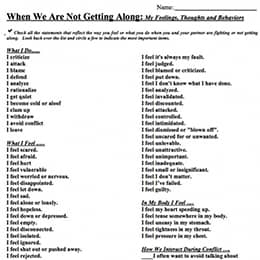 Emotionally Focused Couples Therapy Exercises