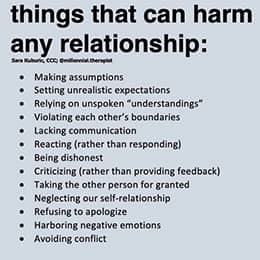 Things that Can Harm Any Relationship