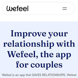 "Wefeel Improve your relationship"