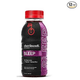 Cheribundi SLEEP Tart Cherry Juice - Tart Cherry Juice Formulated for Deeper Sleep - Pro Athlete Workout Recovery - Fight Inflammation and Support Muscle Recovery - Post Workout Recovery Drinks for Runners, Cyclists and Athletes - 8 oz, 12 Pack