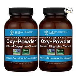 Global Healing Center Oxy-Powder Colon Cleanse Detox - Oxygen Based Safe and Natural Intestinal Cleanser, 120 Count (Pack of 2)