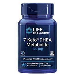 Life Extension 7-Keto DHEA Metabolite – Crank Up Your Fat-Burning Furnace – Non-GMO – Gluten-Free – 100 Mg – 60 Vegetarian Capsules