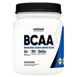Nutricost BCAA Powder 2:1:1 (Unflavored, 90 Servings) - Branched Chain Amino Acids