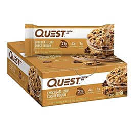 Quest Nutrition Chocolate Chip Cookie Dough Protein Bars, High Protein, Low Carb, Gluten Free, Keto Friendly, 12 Count