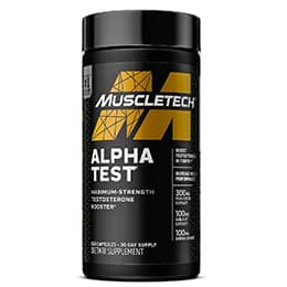 Testosterone Booster for Men | MuscleTech AlphaTest | Tribulus Terrestris & Boron Supplement | Max-Strength ATP & Test Booster | Daily Workout Supplements for Men, 120 Pills (Package May Vary)