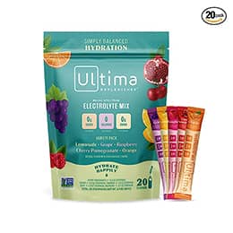 Ultima Replenisher Hydration Electrolyte Powder- 30 Servings- Keto & Sugar Free- Feel Replenished, Revitalized- Naturally Sweetened- Non- GMO & Vegan Electrolyte Drink Mix- Passionfruit