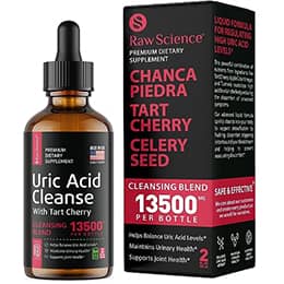 Uric Acid Drops - Chanca Piedra, Tart Cherry Extract, Celery Seed, Dandelion Root, Turmeric Curcumin - Liquid Kidney Cleanse & Joint Support - Uric Acid Cleanse for Men & Women, Vegan Formula 2oz