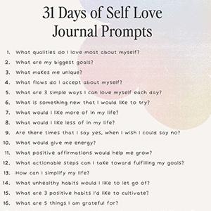 31 Days of Self Love Journal Prompts — She The Spy