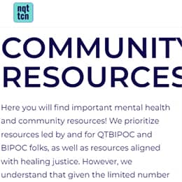 National Queer & Trans Therapists of Color Network (NQTTCN)