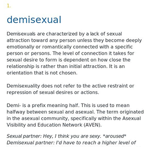Urban Dictionary: demisexual