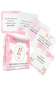 Affirmation Cards for Miscarriage and Infant Loss - 52 Affirmations Cards for Pregnancy Loss Stillbirth - Miscarriage Gifts for Mothers Sympathy Gifts - Care Package For Miscarriage Keepsake