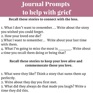 Journal prompts to help with grief