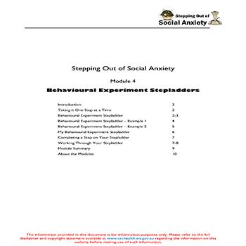 Module 4 - Behavioural Experiment Stepladders