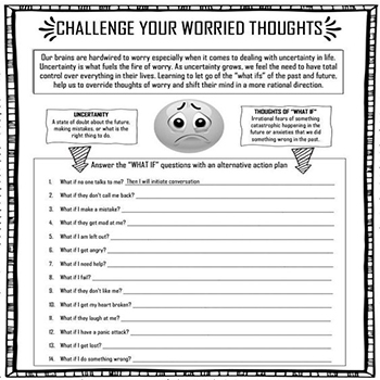 CHALLENGE YOUR WORRIED THOUGHTS