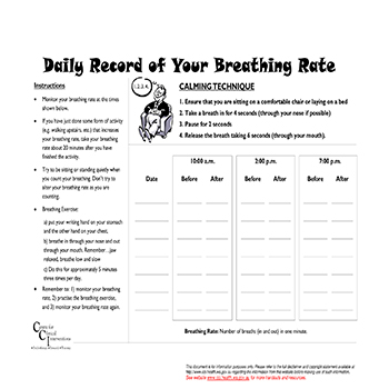 Daily Record of Your Breathing Rate