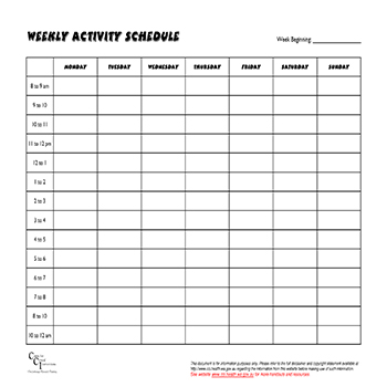 Weekly Activity Schedule