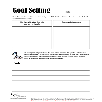 Worksheet - Goal Setting